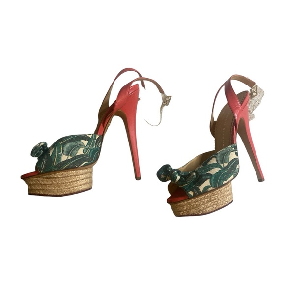 Charlotte Olympia Serena Banana Leaf Sandal Herls - Picture 5 of 14
